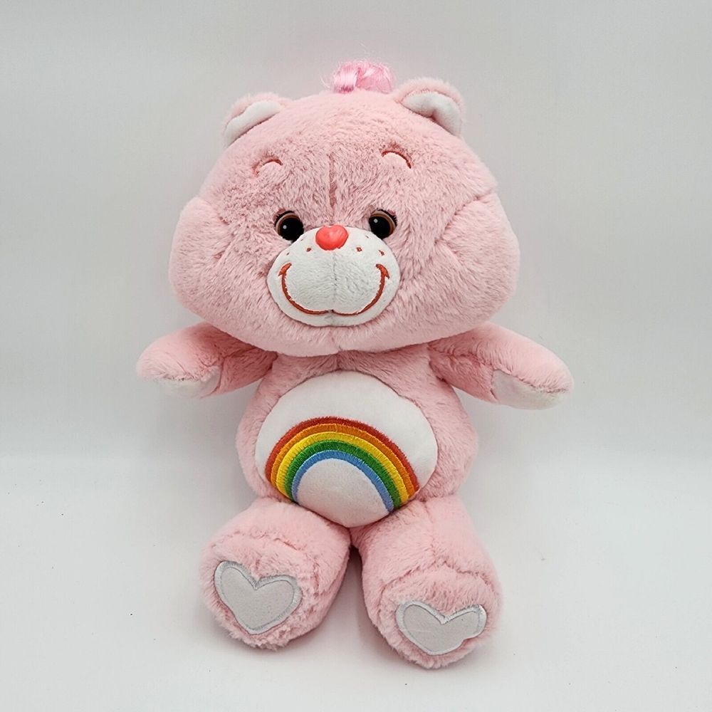 Just Play‎ Care Bears Pink Rainbow Cheer Bear 2018 12" tall.